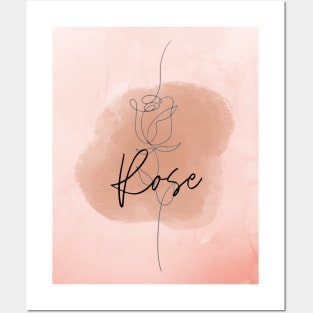 elegant rose Posters and Art